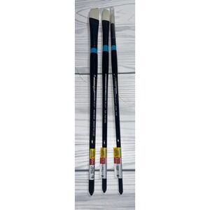 Princeton Aspen Brush Oil Paint Brush Set of 3 Round‎ Flat Angle Bright NWT